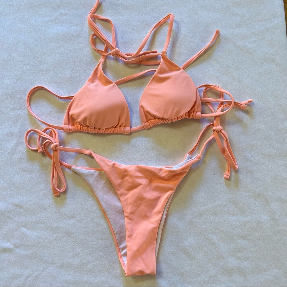 💖2 for $20 - XS ROMWE Peach Bikini